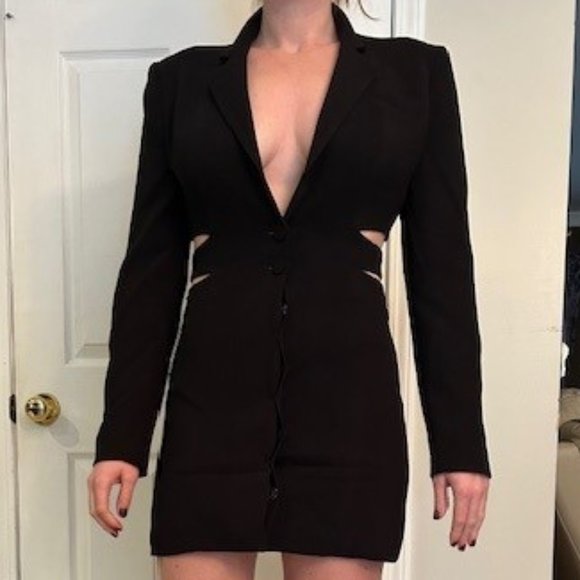 Bardot NWT Tribeca Black Blazer Dress - Medium - Picture 6 of 14